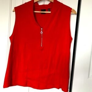 Rafaella Red Sleeveless Top Size LP